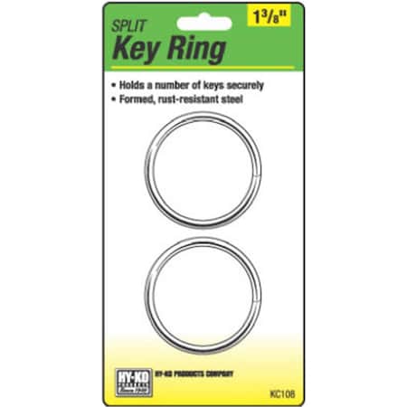Hy-Ko Hy-Ko Products KC108 2 Pack, 1.37 in. Split Key Rings, 5PK HY575782